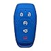 Qty(2) Alegender 5 Buttons Smart Key Fobs Remote Covers Case Holder Glove Skin for Ford Fusion F-150 Mustang Lincoln MKZ MKC