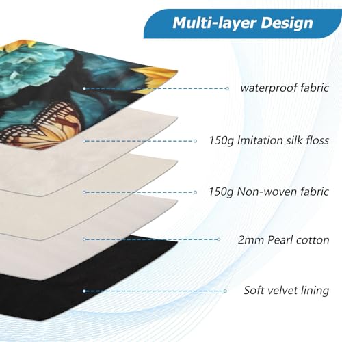Funda para portátil de 13-14 pulgadas Butterfly Flowers miniatura 4