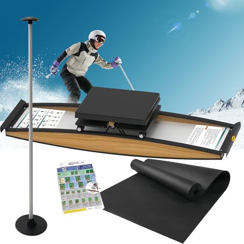 HEIHEIZI Ski-trainingsapparaat,3D Cross Trainer, Ski-trainingsapparaat,Indoor Simulatie Ski Cardio-apparatuur,Stille Rubber Rollen en Stevig Frame,voor het Verbeteren Van Uithoudingsvermogen,Balans