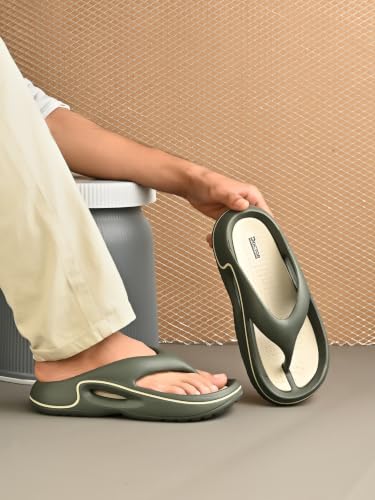 Image of DOCTOR HEALTH SUPER SOFT Men's EVA Flip Flops | Lightweight Cushioned Comfortable Thong Slippers | Anti-Skid Waterproof Soft Footbed Daily Wear Beach Bathroom Indoor Outdoor Flip Flops
