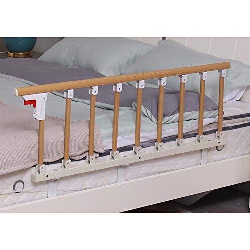 Barandilla de cama para ancianos evita caídas nocturnas con soporte plegable 2