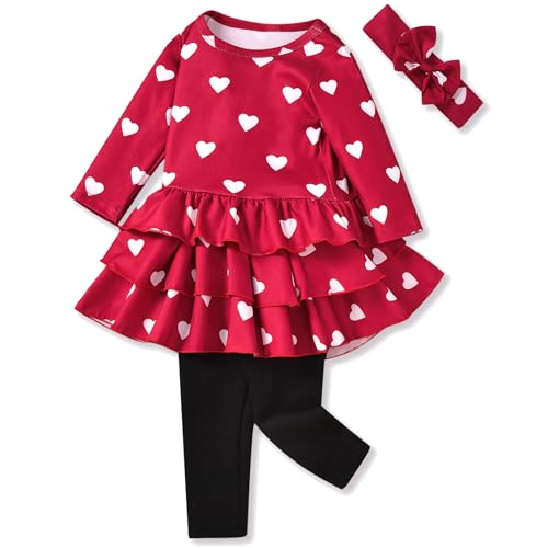Image of fioukiay Girl Fall Winter Clothes Toddler Girls Spring Outfits Baby Girl Floral Top with Pants Clothing Sets
