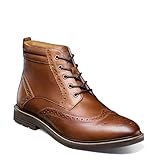 Nunn Bush Men's Odell 2.0 Wingtip Dress Casual Chukka Leather Boot, Tan, 13 X-Wide