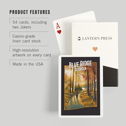 Baraja Lantern Press Blue Ridge Georgia Póker 52 Cartas miniatura 3
