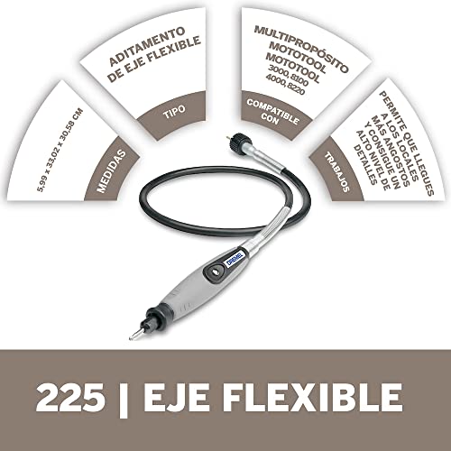 Dremel Acoplamento De Micro Retífica - Eixo Flexível Para Detalhes (Modelo 225)