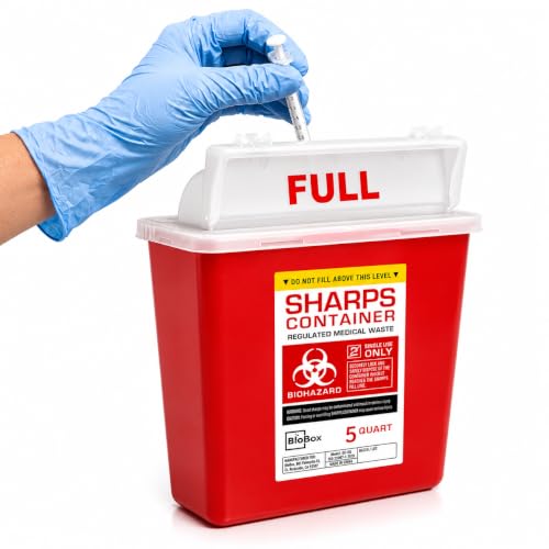 Sharps Container - Large Sharps Containers for Home Use, Needle Disposal