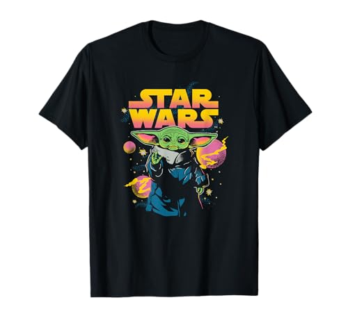The Mandalorian Grogu t-shirt vintage céleste vêtements geek Star Wars