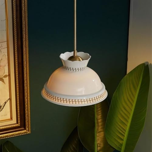 Lustre à tête E27 haut de gamme en céramique blanche minimaliste