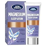 Magnesium Cream for Sleep, Nighttime Magnesium Lotion for Kids & Adults, Natural Calming Cream Support for Sleep, Stress Relief & Calm Mood, Rapid Absorption, Purple