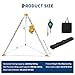 EliteEdge Confined Space Rescue Tripod Kit with 1200 lbs Winch, 7 ft Legs, 98 ft Cable, Steel Construction, 33 ft Fall Protection and Storage Bag for Traditional Confined Spaces Safety