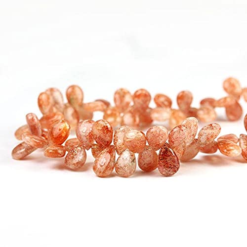 Pierre de soleil briolette pour remplacer des perles perdues sur vos bijoux