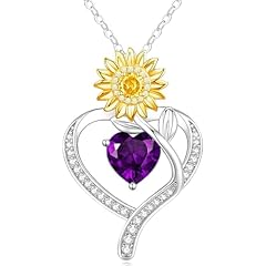 Sunflower Necklace-02-Feb-Amethyst