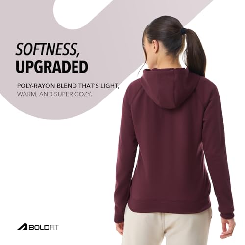 Image of Boldfit Sweatshirt for Woman Long Sleeve Hoodies for Women Full Zipper Winter Jacket for Woman Lightweight Winter wear for Women Stylish