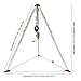 SHZULUSE Confined Space Tripod Kit, Manual Rescue Tripod with Fall Arrester & Winch, Adjustable Legs, 65.6ft Steel Wire, for Sewer/Manhole/Industrial Rescue & Safety (1200Lbs 60-78in)