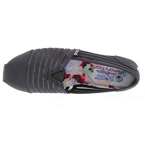 Image of BOBS from Skechers Women's Plush-#Adorbs Flat, Black /Black Adorbs, 6 M US