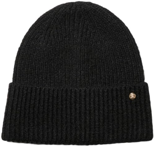 Bonnet en laine mélangée Failsworth Pippa noir élégant et chaud pour femme en taille unique