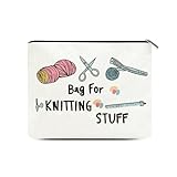 Bolsas organizadoras de tricô de crochê para crochê, suprimentos de tricô, bolsas de cosméticos de maquiagem, bolsa de higiene pessoal de viagem, Material de tricô, Tradicional