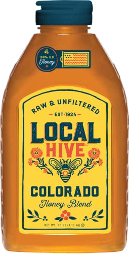 Local Hive, Raw and Unfiltered Honey, 100% U.S. Colorado Blend , 40oz