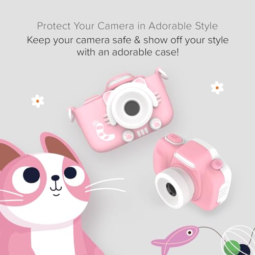 Image of myFirst Camera 3 - Kids Digital Camera, Video Camera for Toddlers, 16MP, 1080HD Video, MicroSD Card, with Selfie & Macro Lens, LED Flash, Neck Lanyard, for Kids 3-12 (Pink)