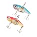 Dr.Fish 2 Pack Fishing Lures VIB Metal Built-in LED Light Lure Bait Bass Fishing Freshwater Saltwater Deep Drop Fishing Tackle Lamp