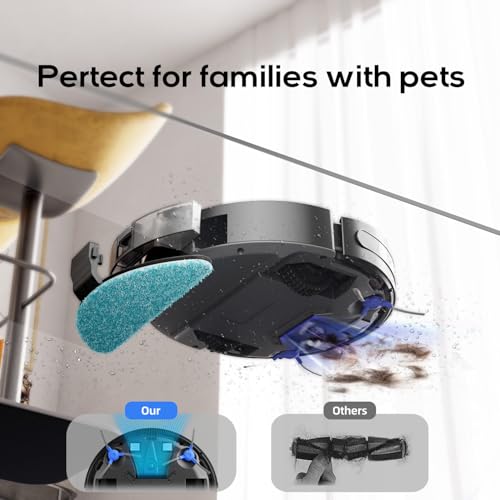 V3 Robot Vacuum and Mop, 3 in 1 Combo Cleaner for Home with Pet Hair and Hard Floor, 5000Pa Suction, 120 Mins Run Time,Super Thin Body & Large Dust Box, Self-Charging,App + Alexa-Black - Image 5