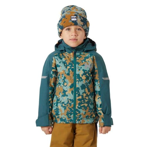 Helly-Hansen K Legend 2.0 Insulated Jacket - Kids Unisex Waterproof Winter Coat, Warm & Breathable, Outdoor Snow Gear, 453 Dark Creek Splash Camo Aop - 2