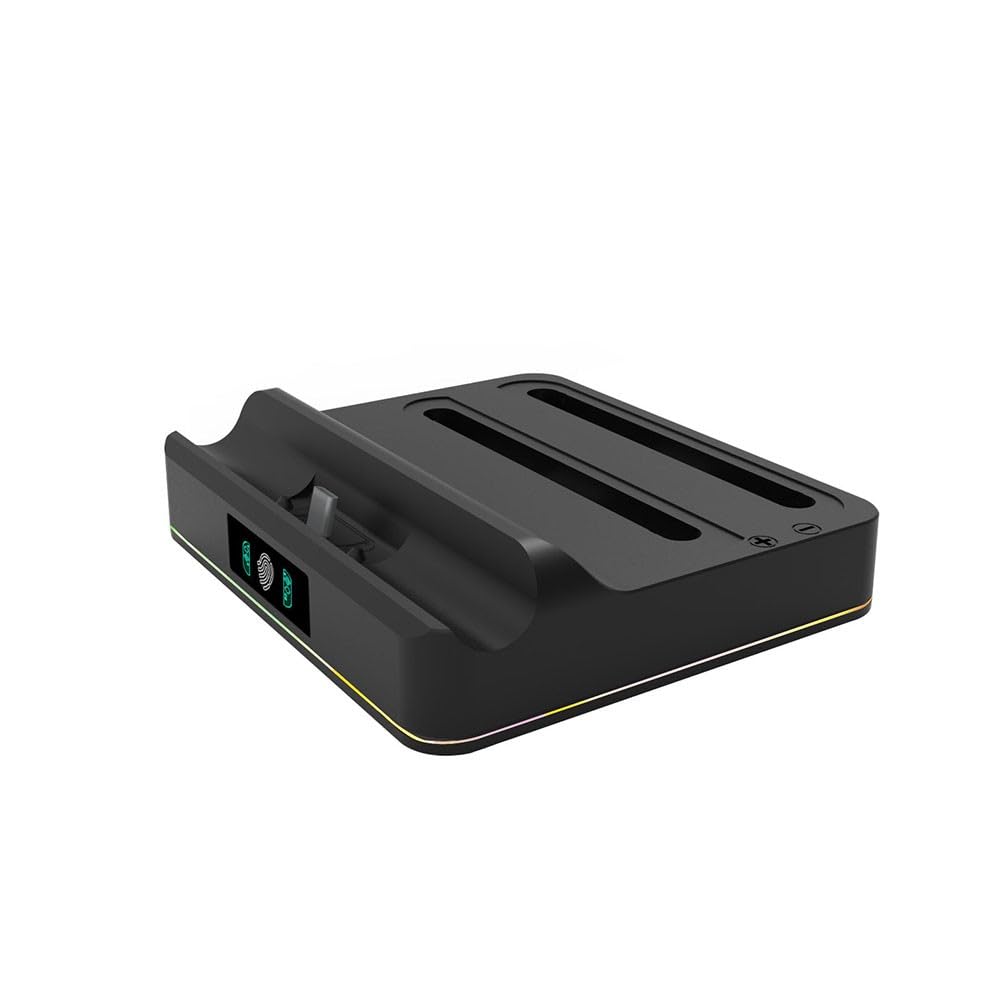 Videokonvertierung Dockingstation für Nintendo Switch 2/OLED/Switch, 1080P 60Hz Adapter mit 5 Ports, PD Ladestation für Joy-Con Controller, Umgebungslicht, kompaktes ABS-Design, Schwarz