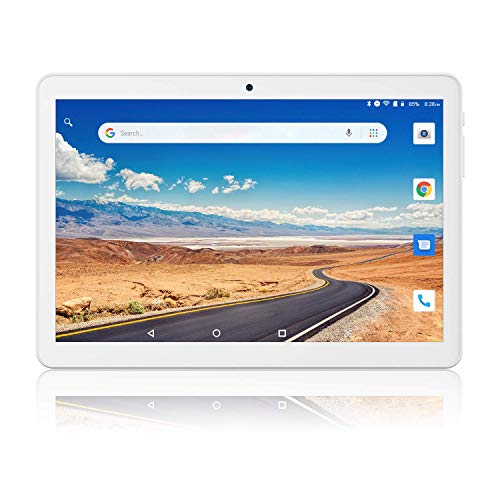 Tablet 10 inch, Android 8.1 Go Unlocked Tablets PC, 3G Phablet with Dual Card Slot, 1G+16GB, Dual Camera, GMS Certified, 1280x800 IPS, WiFi, Bluetooth, GPS - Silver