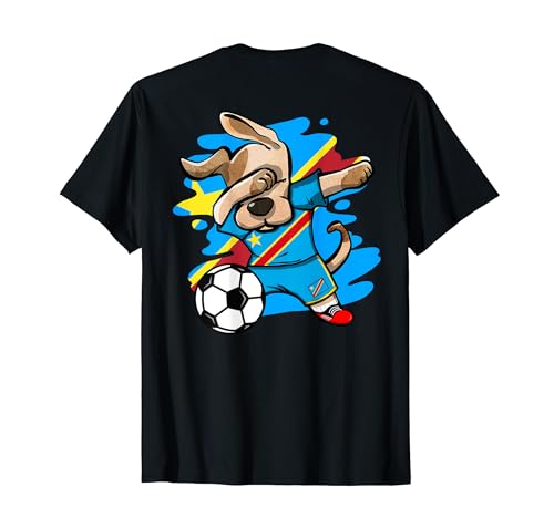 Photo de Dabbing Dog DR Congo Maillot de football congolais T-Shirt