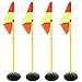 ASENVER 4.9FT Multifunction Football Agility Training Pole Field Warning Rod Corner Flag Pole with Base (Rubber Base, Pack of 4)