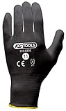 KS TOOLS - 310.0335 Mikrofaserhandschuhe schwarz T.11, 12 Paar