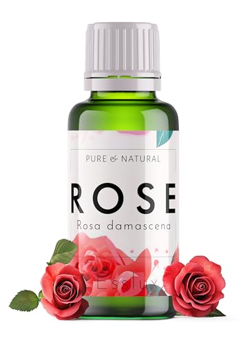 Image of Esslux Rose Essential Oil for Smooth Skin (120ml) - Therapeutic Grade Rose Oil - Perfect for Aromatherapy, Skin Irritation, Body Care & Stress Relief - Use in Diffuser or on Skin