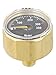 Scuba Diving Pressure Gauge 350bar with M10x1 and G1/8 Thread, Brass Dive Cylinder Gauge for Underwater Use, Yellow(M10x1 Thread)
