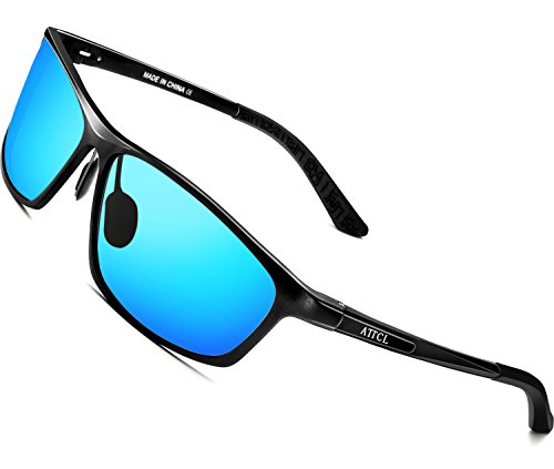 ATTCL Uomo Occhiali da sole polarizzati Al-Mg Metallo Cornice Super Light 16520 blue