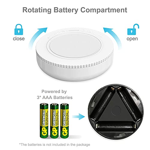 Image of Tap Light 6 Pack Portable LED Puck Touch Night Lights - Battery Operated Under Cabinet Lighting for Kitchen, Closet, Classroom, Indoor & Outdoor