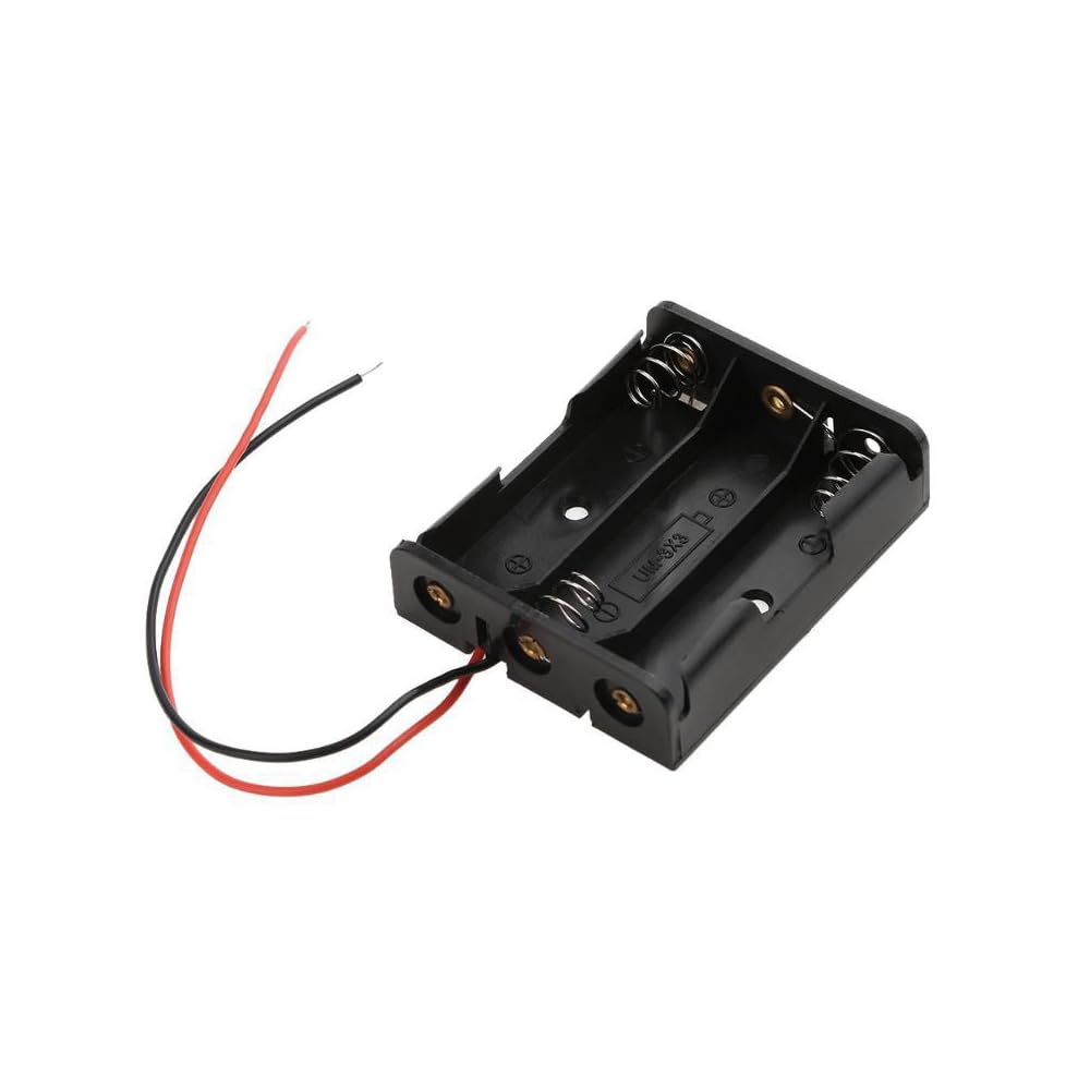 YFFSFDC 単3電池用 電池ケース 2個セット 1.5V 3本 単三 ボックス ホルダー リード線付き バッテリーケース バッテリーボックス - 4