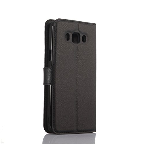 Galaxy J7 2016 Case,Gift_Source [Card Slot] [Kickstand Feature] 3D Bling Crystal Handmade Diamond Leather Magnet Wallet Flip Folio Case For Samsung Galaxy J7 2016 Sm-J7108 Sm-J7109 [Black Butterfly] #TOP2