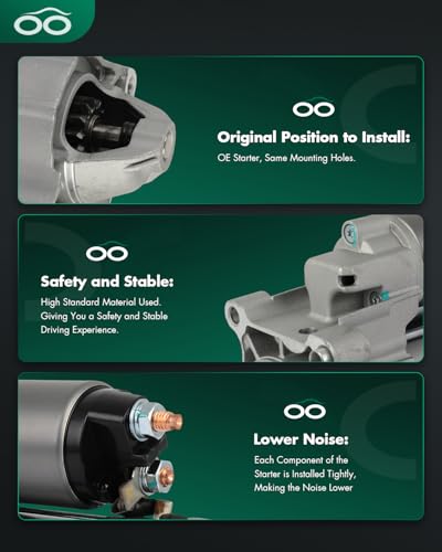 Image of SCITOO Starter Compatible for Mini Cooper /Clubman 14-19, Countryman 17-19 1.5L /2.0L M.T.(PMGR, 13T) Engine Starter Motor 31384