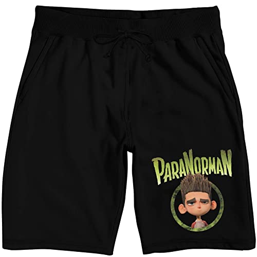 Bioworld ParaNorman Norman Logo Men's Black Sleep Pajama Shorts