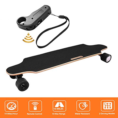 shaofu Electric Skateboard Youth Electric Longboard with Wireless Remote Control, 12 MPH Top