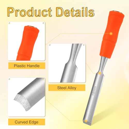 Golf Grip Tape Remover Tool, 7.87 Inch Steel Alloy Golf Grip Tape Stripper Remover for Easily Cleaning and Repairing Golf Handle Grip Golf Gift Kit for Men (Orange) - Image 4