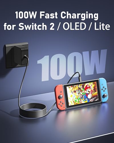 Image of 100W USB-C Charger for Steam Deck /Steam Deck OLED, ROG Xbox Ally X /Ally X | for Msi claw, Switch 2 /OLED /Lite,GPD Win, Ayaneo, Onexplayer, Legion Go S Type C Power Cord