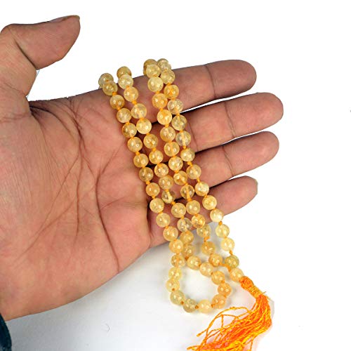 Image of Reiki Crystal Products Natural Reiki Feng-Shui Mala Necklace 6 mm Crystal Stone 108 Bead Jaap Mala for Men and Women