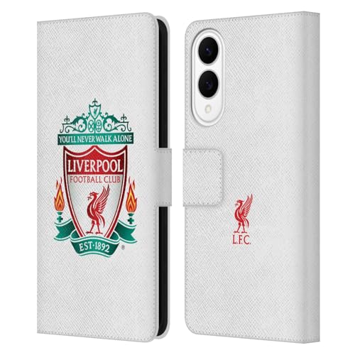 Étui portefeuille Liverpool FC Blanc 1 Crête en cuir pour Samsung Galaxy S25 Edge