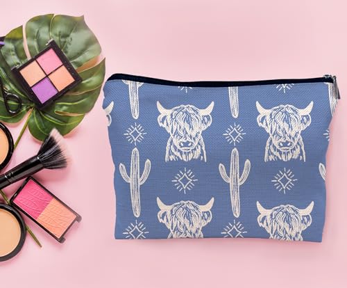 Image of Western Cow Makeup Bag,Western Cow Gifts For Women,Cowgirl Stuff For Women,Cowgirl Gifts(COW F)