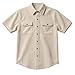 Men's Casual Button Down Shirts Short Sleeve Summer Ribbed Knit T-Shirts Fashion Camp Beach Tops with Pockets Khaki