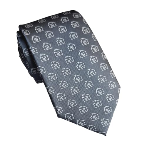 Real Estate Necktie - Realtor Tie - Real Estate Agent Gift - Gift for Realtors - Houses Ties, House Tie, construction, appraiser, contractor