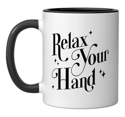 Taza de cerámica para manicurista 11 oz negro/blanco miniatura 1