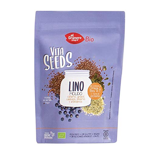 Granero Lino Molido, Girasol, Ssamo, Calabaza Vitaseeds 1 Unidad 200 G