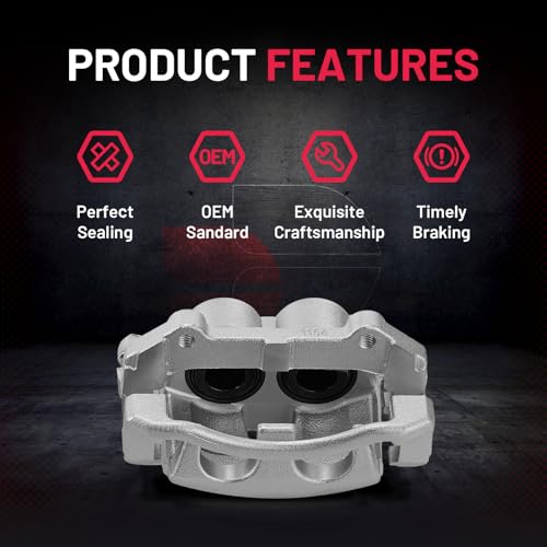 Image of BDFHYK 2pcs Front Disc Brake Caliper Assembly with Bracket Compatible with Jeep Commander 2006-2010 3.7L V6 /4.7L V8, Compatible with Jeep Grand Cherokee 2005-2010 3.0L V6 /3.7L V6 /4.7L V8 /5.7L V8
